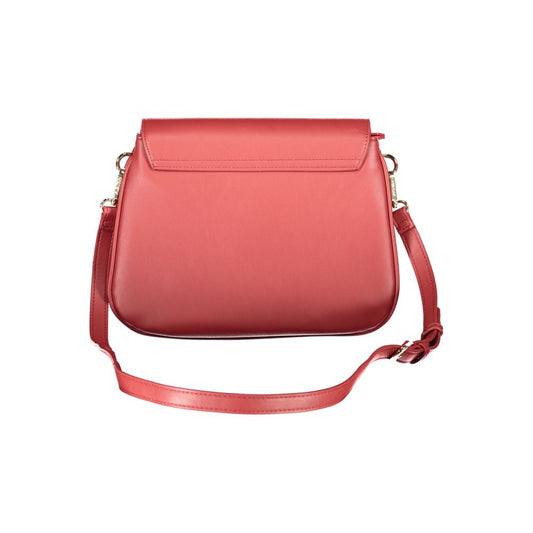 Rosso Polyurethane Women Handbag