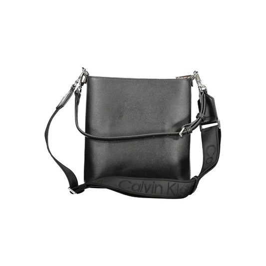 Black Polyester Woman Shoulder Bag
