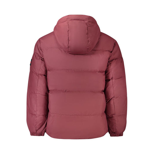 Red Recycled Polyester Men Jacket