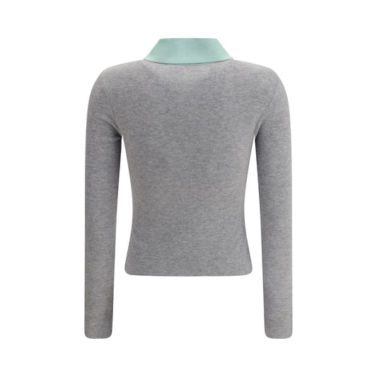 Gray Merino Wool Cardigan