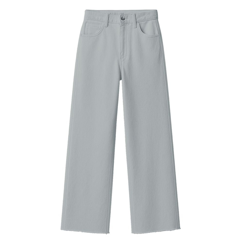 Gray Cotton Women Jeans