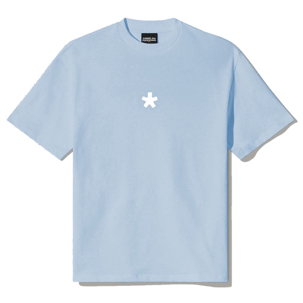 Blue Cotton Women T-Shirt