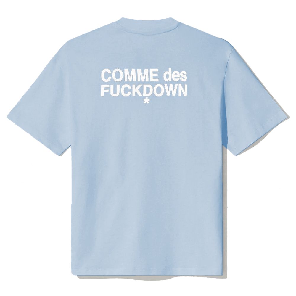 Blue Cotton Women T-Shirt