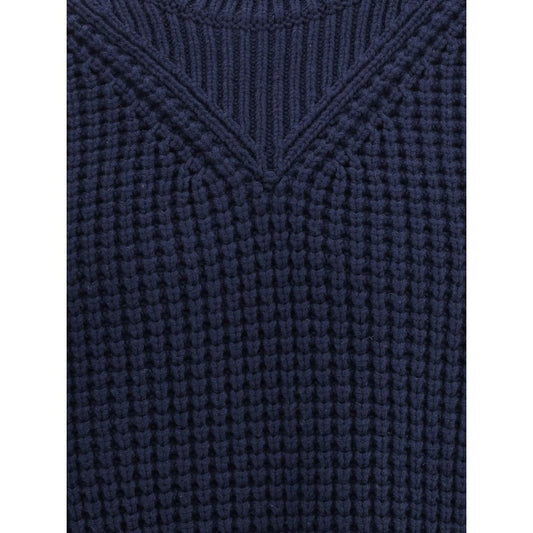 Blue Fleece Wool Sweatshirt