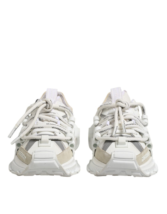 White Gray Low Top Space Sneakers Shoes