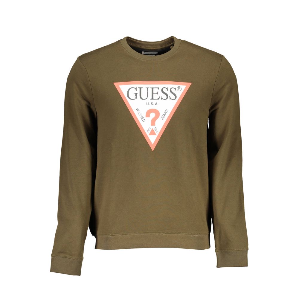 Green Cotton Men Sweater