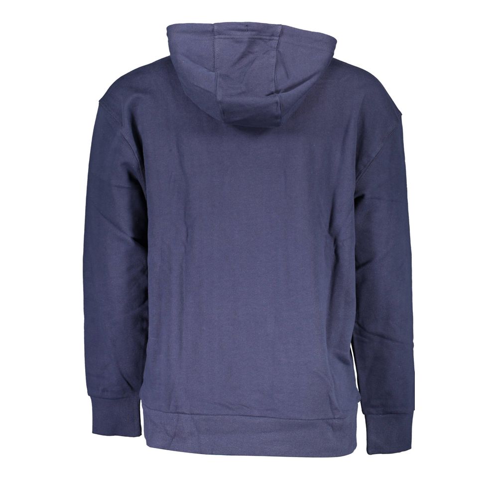 Blue Cotton Men Sweater