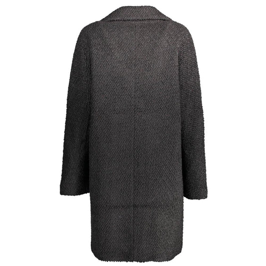 Black Polyester Jackets & Coat