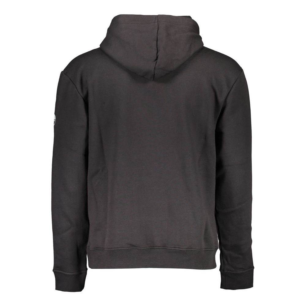 Black Cotton Men Sweater