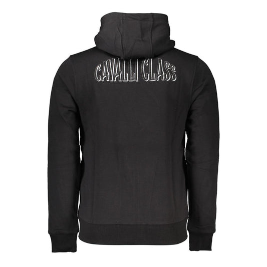 Black Cotton Men Sweatshirt