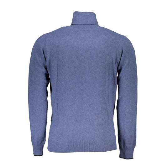 Blu Poliammide Men Sweater Turtleneck