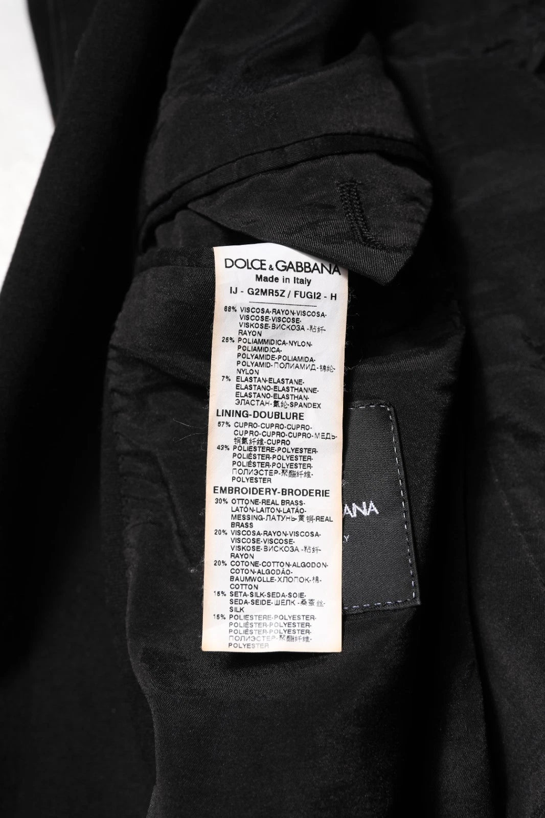 Black Viscose DG Crown Blazer Coat Jacket