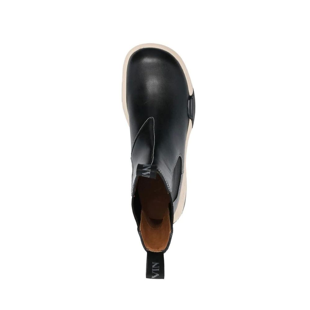 Black Calfskin Chelsea Boots