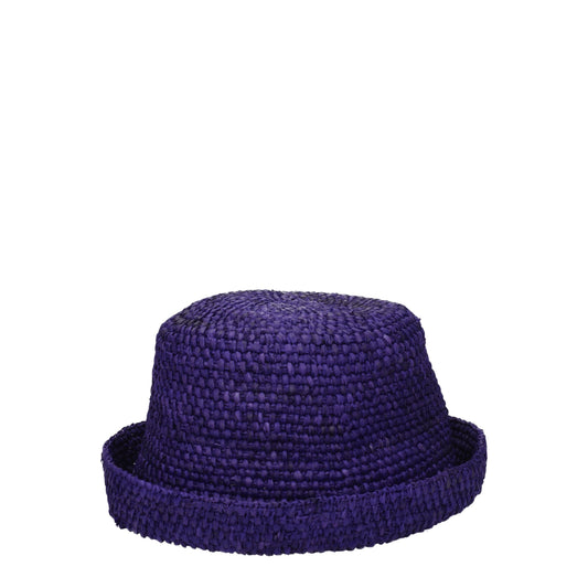 Purple Raffia Hat