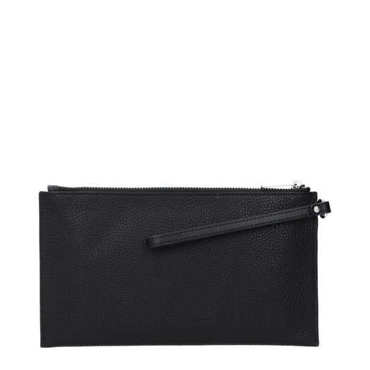 Black Leather Clutch Bag