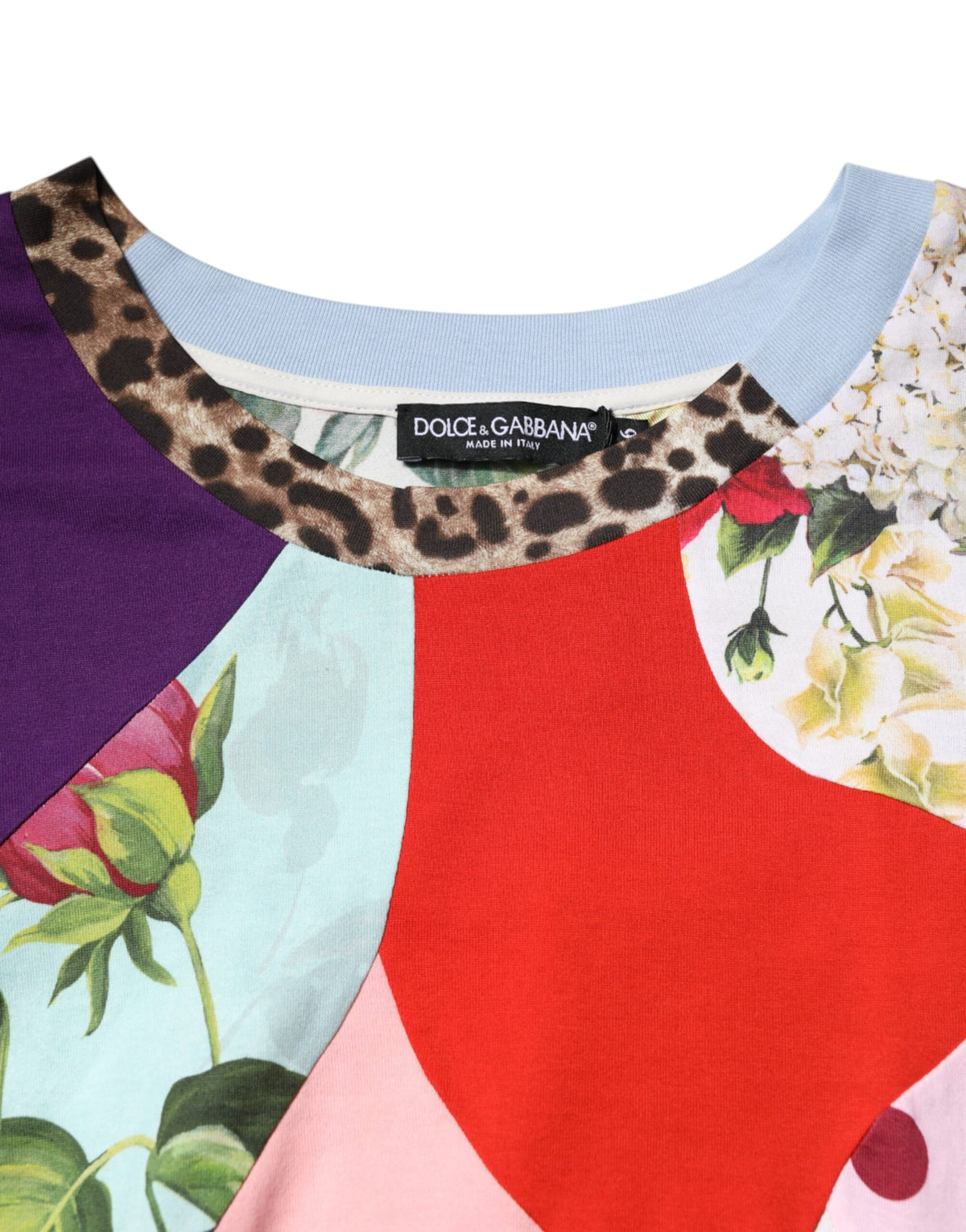 Multicolor Patchwork Cotton Silk Blouse Top