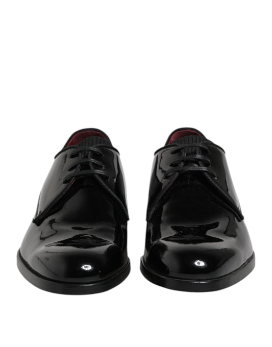 Black Leather Lace Up Men Derby Formal Shoes