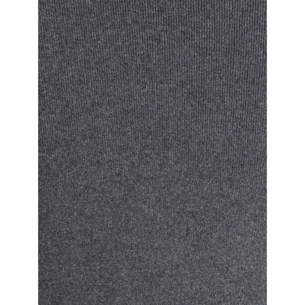 Gray Cashmere Long Skirt