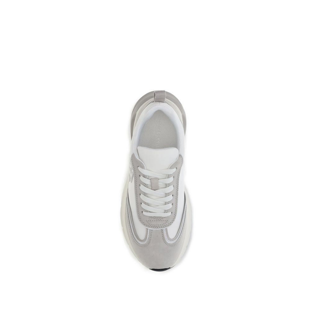 White Calf Leather Bos Taurus Athletic Sneakers