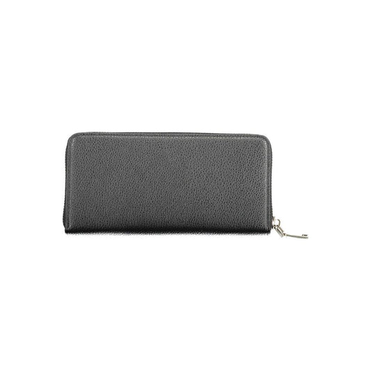 Black Polyurethane Women Wallet