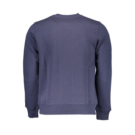 Blue Cotton Men Sweatshirt