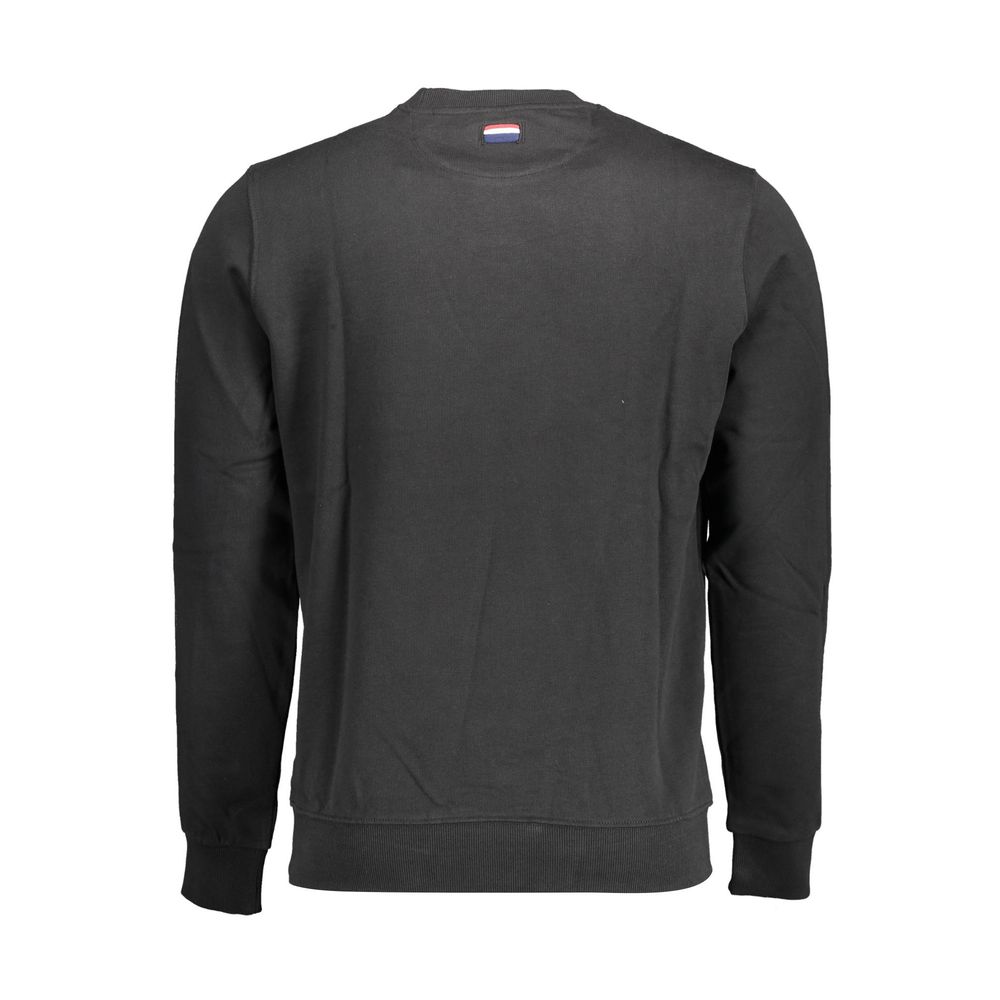 Black Cotton Men Sweatshirt