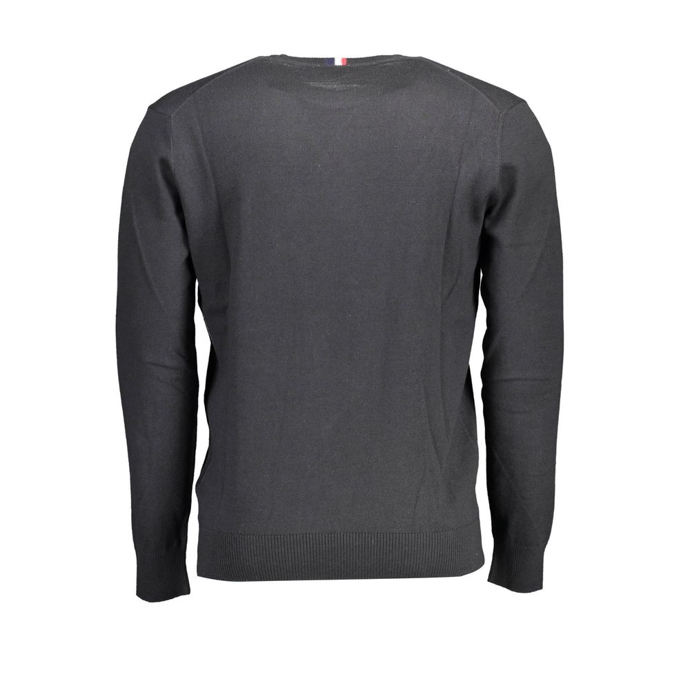 Black Cotton Men's Sweater