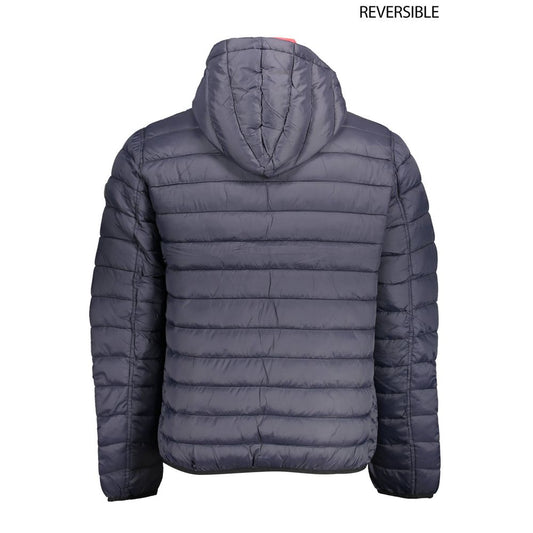 Blue Nylon Men's Reversible Jacket