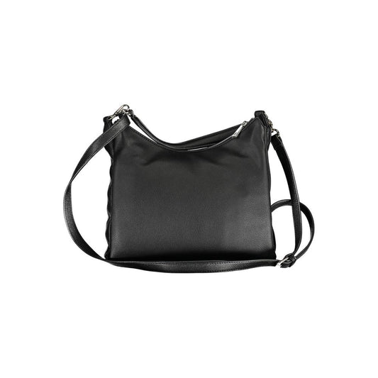 Black Polyurethane Women Handbag