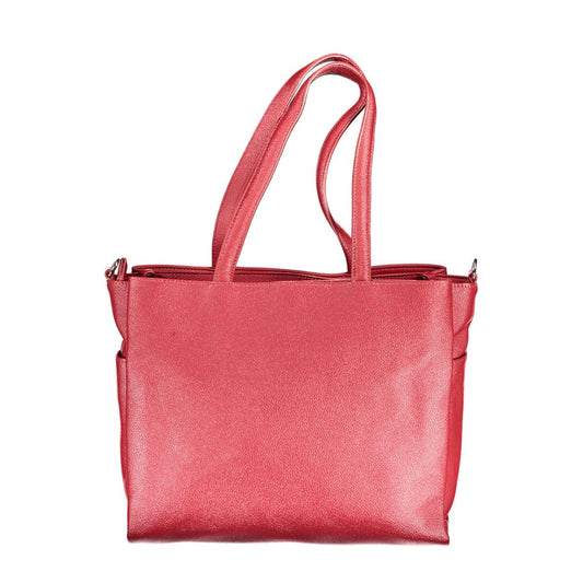 Rosso Polyurethane Women Handbag