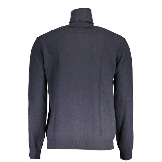 Blue Wool Men Sweater