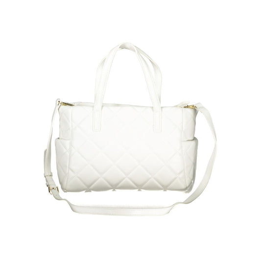 Bianco Polyurethane Women Handbag
