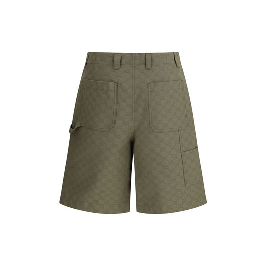 Bicolor Cotton Bermuda Shorts