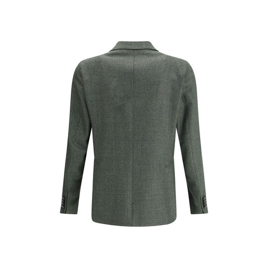 Bicolor Fleece Wool Blazer