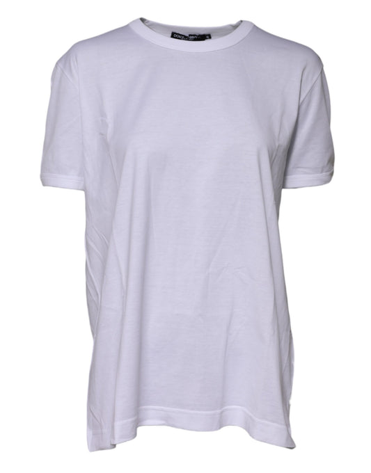 White Cotton Goodluck 2022 Crew Neck T-shirt