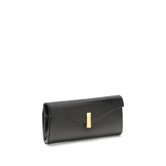 Black Leather Clutch Bag
