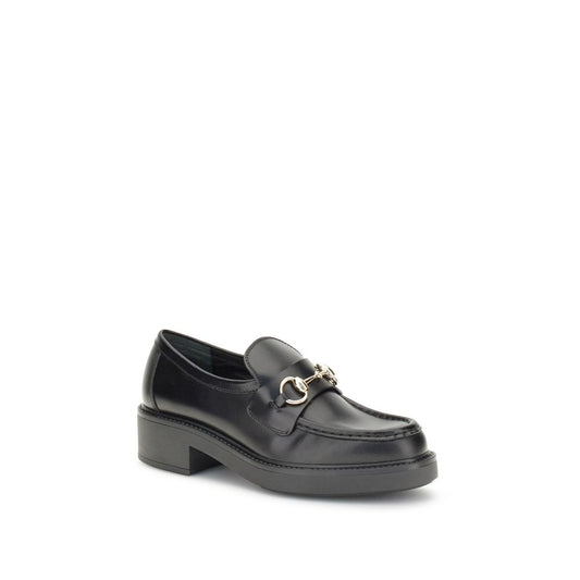 Black Calf Leather Bos Taurus Slip-On Loafers