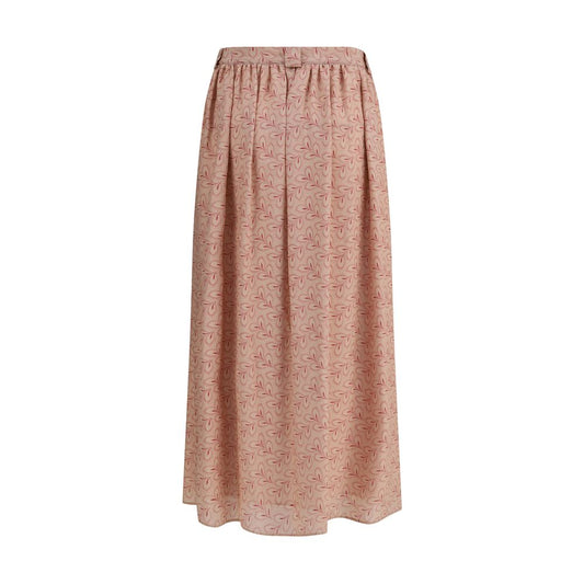 Multicolor Silk Long Skirt