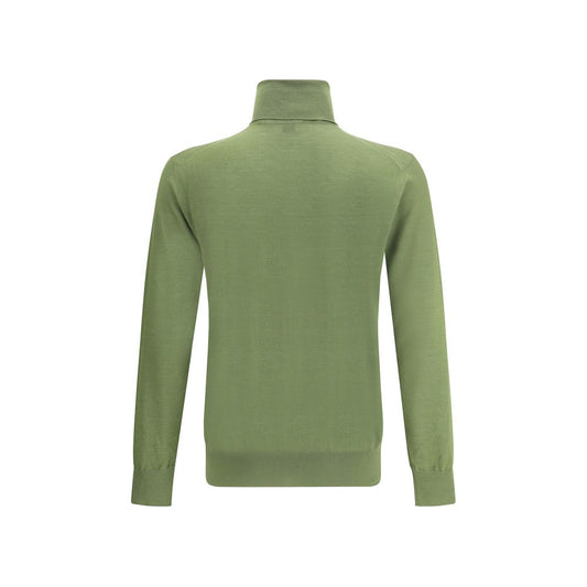 Bicolor Wool Turtleneck