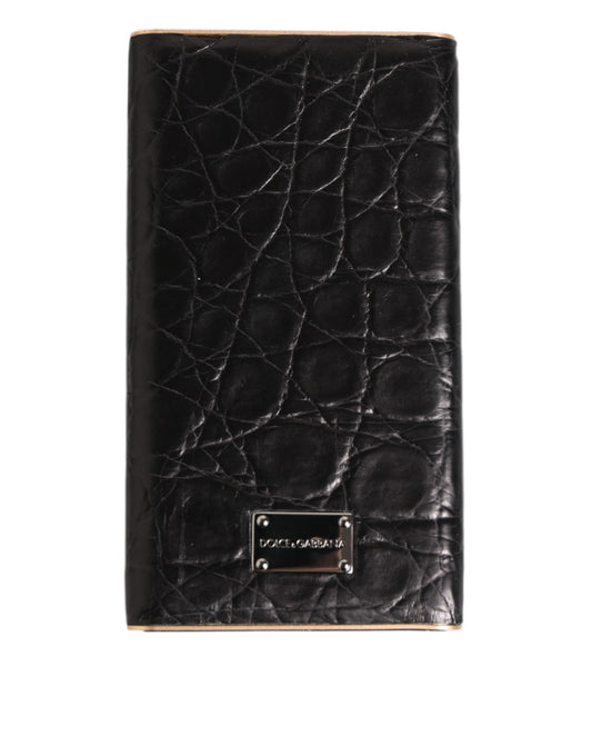 Black Leather Exotic Skin 3000mAh Power Bank Charger USB