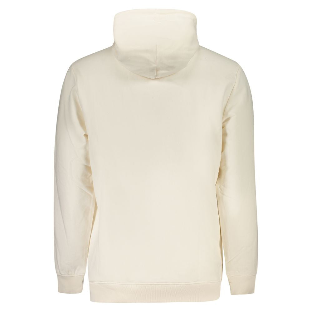 White Cotton Men's Hooded Sweatshirt