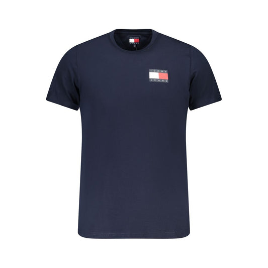 Blue Cotton Men T-Shirt