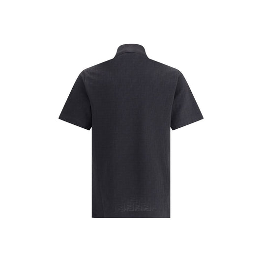 Black Cotton Polo Shirt