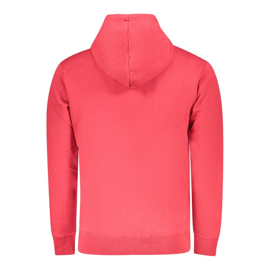 Red Cotton Men's Sweatshirt Hoodie