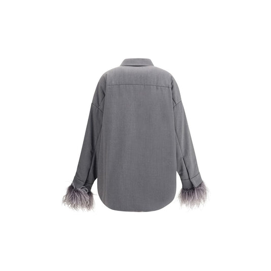 Gray Fleece Wool Clothing