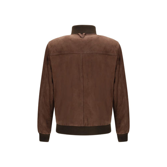 Brown Calf Leather Bos Taurus Bomber