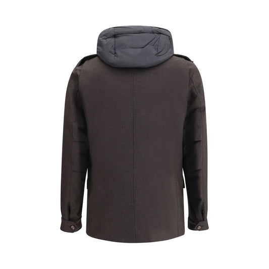 Brown Fleece Wool Coat