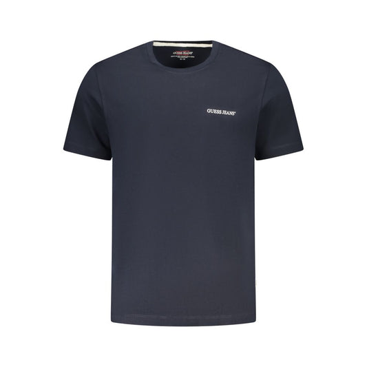 Blue Cotton Men T-Shirt