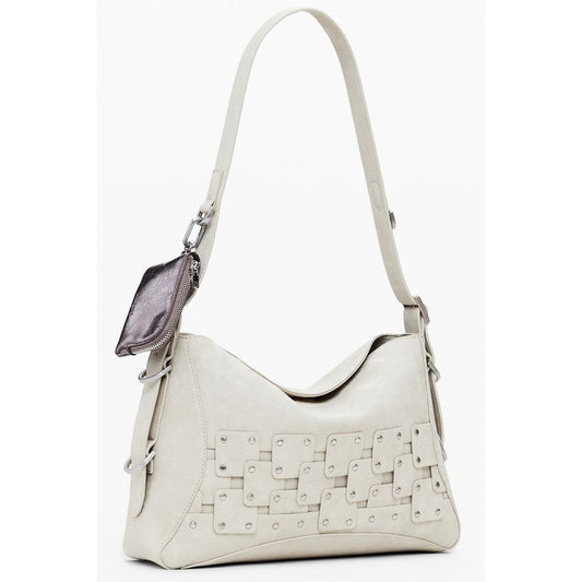 Beige Polyurethane Women's Bag