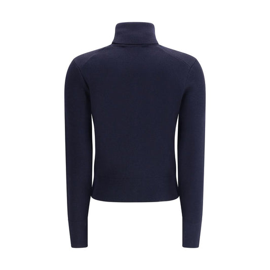 Blue Merino Wool Turtleneck